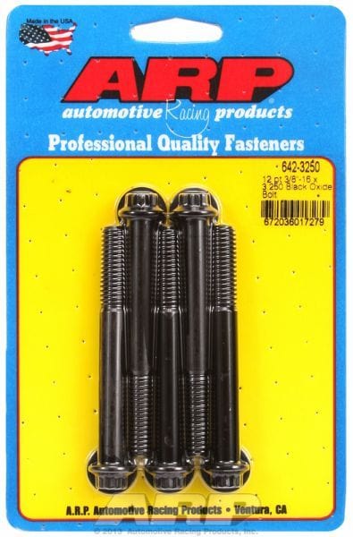 ARP 3/8" UNC x 3.250" UHL With 3/8" Socket Head 5-Pack Bolt Kit, 12-Point Head Black Oxide AR642-3250 Autofit
