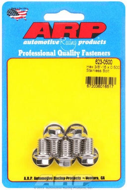 ARP 3/8" UNC x .500" UHL With 3/8" Socket 5-Pack Bolt Kit, Hex Head S/S AR623-0500 Autofit