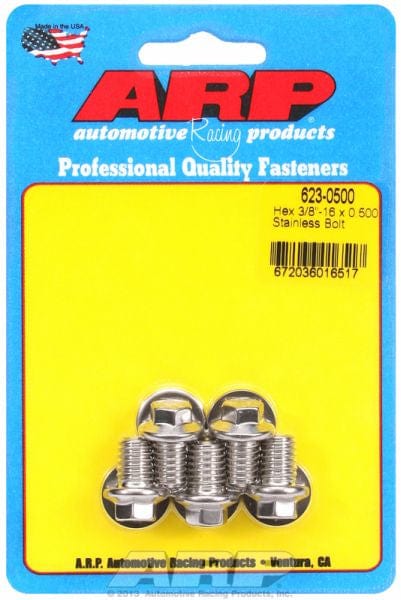 ARP 3/8" UNC x .500" UHL With 3/8" Socket 5-Pack Bolt Kit, Hex Head S/S AR623-0500 Autofit