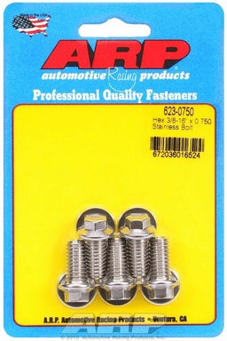 ARP 3/8" UNC x .750" UHL With 3/8" Socket 5-Pack Bolt Kit, Hex Head S/S AR623-0750 Autofit