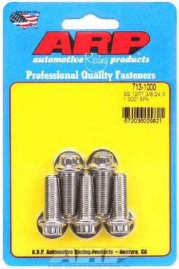ARP 3/8" UNF x 1.000" UHL With 3/8" Socket Head 5-Pack Bolt Kit, 12-Point Head S/S AR713-1000 Autofit