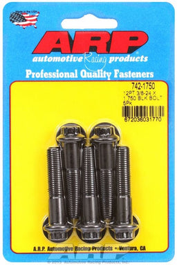ARP 3/8" UNF x 1.750" UHL With 3/8" Socket Head 5-Pack Bolt Kit, 12-Point Head Black Oxide AR742-1750 Autofit