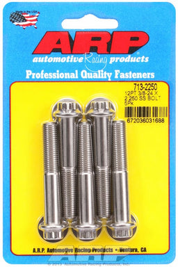 ARP 3/8" UNF x 2.250" UHL With 3/8" Socket Head 5-Pack Bolt Kit, 12-Point Head S/S AR713-2250 Autofit