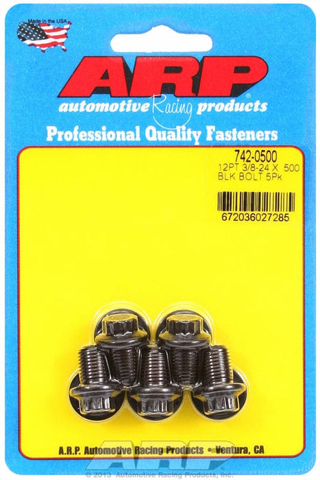 ARP 3/8" UNF x .500" UHL With 3/8" Socket Head 5-Pack Bolt Kit, 12-Point Head Black Oxide AR742-0500 Autofit