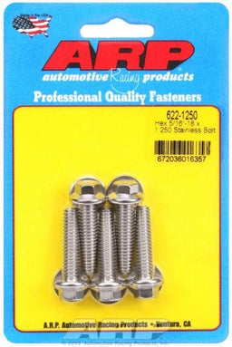 ARP 5/16" UNC x 1.250" UHL With 3/8" Socket 5-Pack Bolt Kit, Hex Head S/S AR622-1250 Autofit