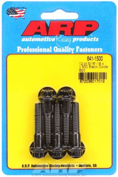 ARP 5/16" UNC x 1.500" UHL With 3/8" Socket Head 5-Pack Bolt Kit, 12-Point Head Black Oxide AR641-1500 Autofit