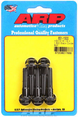 ARP 5/16" UNC x 1.500" UHL With 3/8" Socket Head 5-Pack Bolt Kit, Hex Head Black Oxide AR651-1500 Autofit