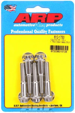 ARP 5/16" UNC x 1.750" UHL With 3/8" Socket Head 5-Pack Bolt Kit, 12-Point Head S/S AR612-1750 Autofit