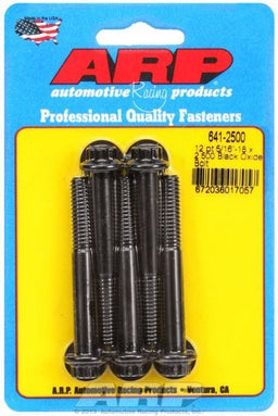 ARP 5/16" UNC x 2.500" UHL With 3/8" Socket Head 5-Pack Bolt Kit, 12-Point Head Black Oxide AR641-2500 Autofit