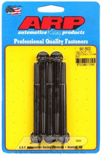 ARP 5/16" UNC x 3.500" UHL With 3/8" Socket Head 5-Pack Bolt Kit, 12-Point Head Black Oxide AR641-3500 Autofit