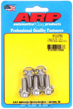 ARP 5/16" UNC x .750" UHL With 3/8" Socket Head 5-Pack Bolt Kit, 12-Point Head S/S AR612-0750 Autofit
