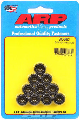 ARP 5/16" UNF Thread x 1/2" Socket (10-Pack) Hex Nut With Flange, Chrome Moly AR200-8632 Autofit
