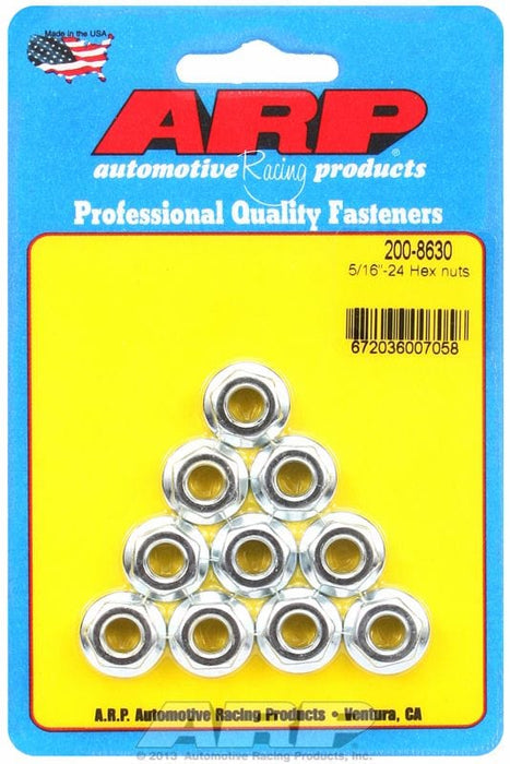 ARP 5/16" UNF Thread x 1/2" Socket (10-Pack) Serrated Flange Nut AR200-8630 Autofit