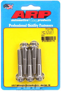 ARP 5/16" UNF x 1.750" UHL With 3/8" Socket Head 5-Pack Bolt Kit, 12-Point Head S/S AR712-1750 Autofit
