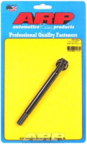ARP 7/16" Thread x 5.250" OAL With 1.000" Of Thread On Each End Alternator Stud Kit, 12-Point Nut & Washer AR300-0502 Autofit