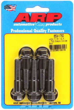 ARP 7/16" UNC x 1.750" UHL With 7/16" Socket Head 5-Pack Bolt Kit, Hex Head Black Oxide AR653-1750 Autofit