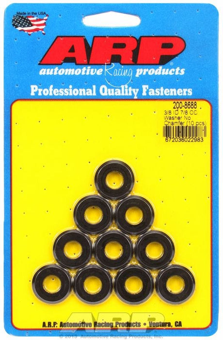 ARP .875" OD, .150" thick, 10 pack 3/8" ID Washers with No Chamfer AR200-8688 Autofit