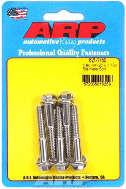 ARP fasteners 1/4" UNC x 1.750" UHL With 5/16" Socket Head 5-Pack Bolt Kit, Hex Head S/S AR621-1750 Autofit
