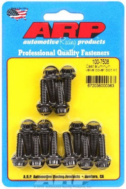 ARP fits Aluminium Covers 1/4-20 Thread x .812" UHL (14-Pack) Valve Cover Bolt Kit, 12-Point Head Black Oxide AR100-7508 Autofit