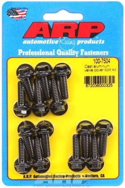 ARP fits Aluminium Covers 1/4-20 Thread x .812" UHL (14-Pack) Valve Cover Bolt Kit, Hex Head Black Oxide AR100-7504 Autofit