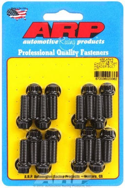 ARP fits BB Chev 3/8" Thread X 1.000" UHL (16 Pack) Exhaust Header Bolt Kit, 12-Point Black Oxide AR100-1212 Autofit