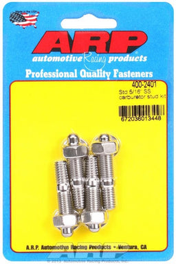ARP fits Carburettor With No Spacer 5/16" Thread x 1.700" OAL (4-Piece) Carburettor Stud Kit, Hex Nut S/S AR400-2401 Autofit