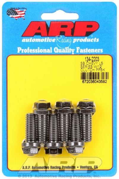 ARP fits GM LS Series (12" Clutch) .625" O.D, M10 X 1.5 Thread Pressure Plate Bolt Kit, Hex Head Black Oxide AR134-2203 Autofit