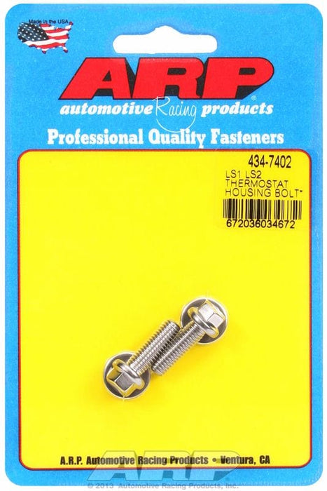 ARP fits GM LS Series 20mm UHL Thermostat Housing Bolt Kit, Hex Head S/S AR434-7402 Autofit