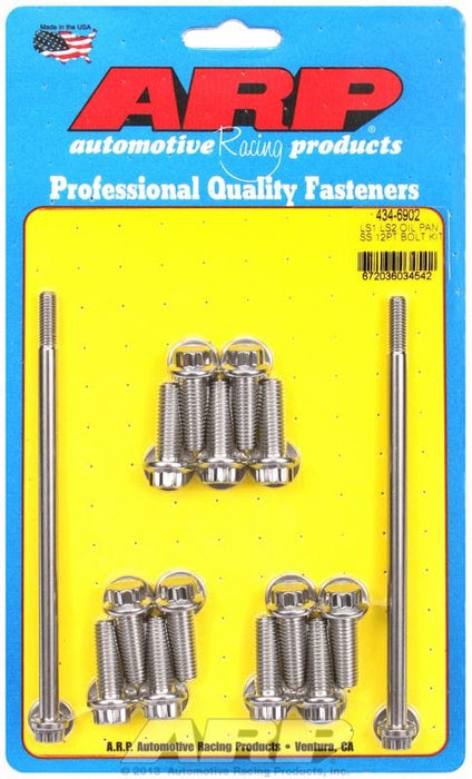 ARP fits GM LS Series Oil Pan Bolt Kit, 12-Point S/S AR434-6902 Autofit