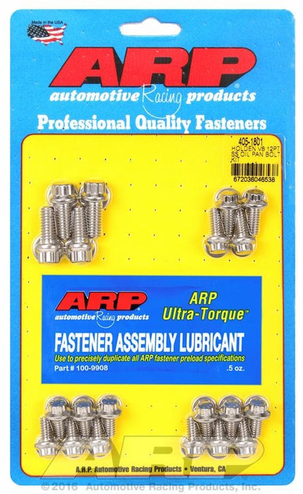 ARP fits Holden V8 253-308 Oil Pan Bolt Kit, 12-Point S/S AR405-1801 Autofit