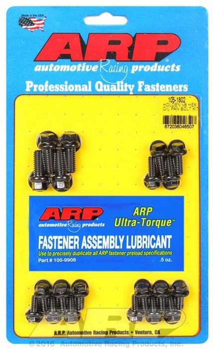 ARP fits Holden V8 253-308 Oil Pan Bolt Kit, Hex Head Black Oxide AR105-1802 Autofit