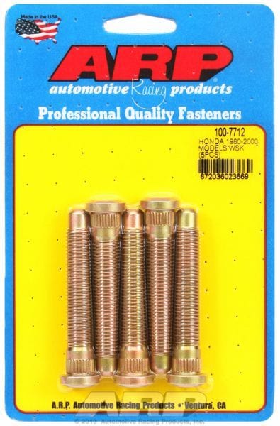 ARP fits Honda 1997 & Later, Extended Length M12 X 1.5 Thread (5-Pack) Competition Wheel Studs AR100-7712 Autofit