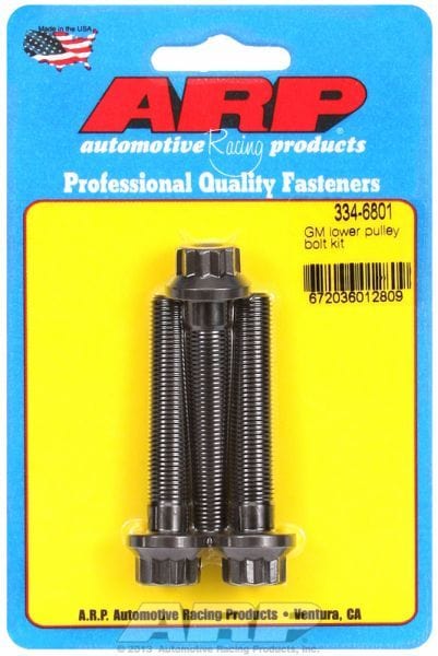 ARP fits SB/BB Chev 3/8-24 Thread X 2.125" UHL (3-Piece) Lower Pulley Bolt AR334-6801 Autofit