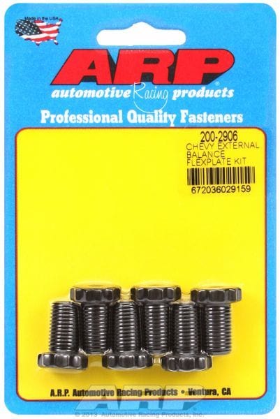 ARP fits SB & BB Chev 305-302 & 90° V6 With 1-Piece Main Seal , 7/16-20, Flexplate Bolts AR200-2906 Autofit
