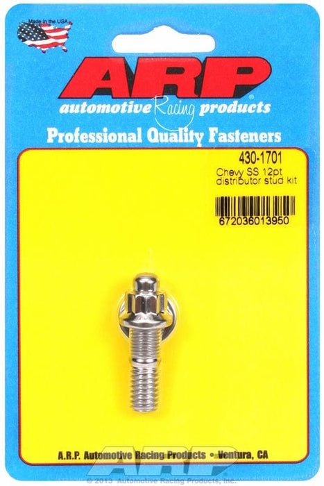 ARP fits SB/BB Chev Distributor Stud Kit, 12-Point Nut S/S AR430-1701 Autofit
