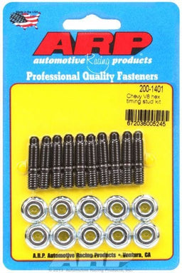ARP fits SB/BB Chev & V6 Timing Cover Stud Kit, Hex Nut Black Oxide AR200-1401 Autofit