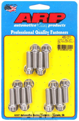 ARP fits SB Chev 3/8" X 1.000" UHL (12 Pack) Exhaust Header Bolt Kit, 12-Point S/S AR400-1211 Autofit