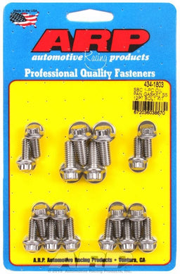 ARP fits SB Chev (With 1-Piece Rubber Gasket) Oil Pan Bolt Kit, 12-Point S/S AR434-1803 Autofit