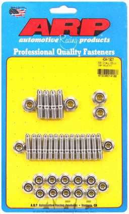ARP fits SB Chev (With Standard 2-Piece Pan Gasket) Oil Pan Stud Kit, Hex Nut S/S AR434-1901 Autofit