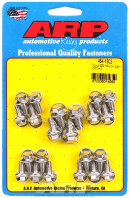 ARP fits SB Ford 283-302-351 Windsor & 302-351 Cleveland Oil Pan Bolt Kit, Hex Head S/S AR454-1802 Autofit