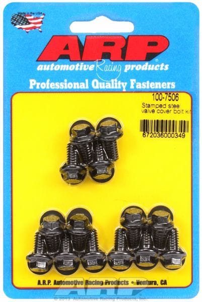 ARP fits Steel Covers 1/4-20 Thread x .515" UHL (14-Pack) Valve Cover Bolt Kit, Hex Head Black Oxide AR100-7506 Autofit