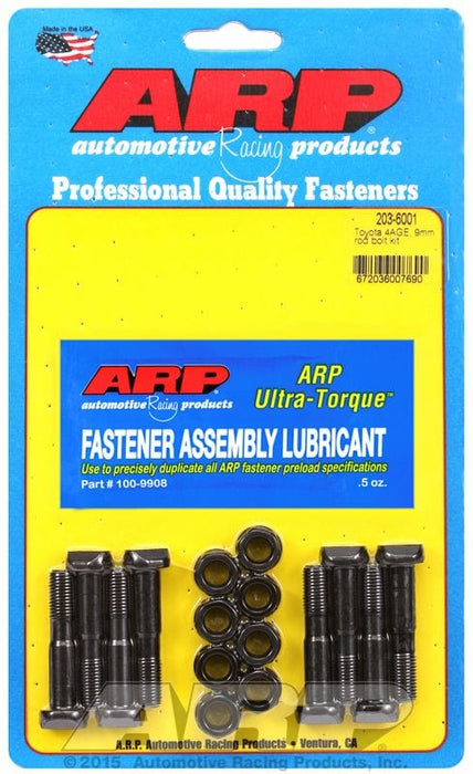 ARP fits Toyota 1.6L 4AGE DOHC & 1.6L 4ALC SOHC, M9 Conrod Bolt Set AR203-6001 Autofit