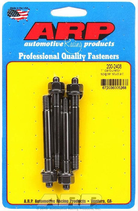 ARP For use with 1-1/4" Thick Carburettor Spacers Carburettor Stud Kit, 5/16" x 3.200" OAL, Hex Black Oxide AR200-2408 Autofit