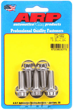 ARP M10 x 1.50 Thread x 25mm UHL With 12mm Socket Head 5-Pack Bolt Kit, 12-Point S/S AR772-1002 Autofit