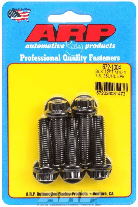 ARP M10 x 1.50 Thread x 35mm UHL With 12mm Socket Head 5-Pack Bolt Kit, 12-Point S/S AR672-1004 Autofit