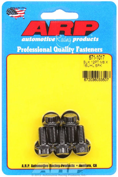 ARP M8 x 1.25 Thread x 16mm UHL With 10mm Socket Head 5-Pack Bolt Kit, 12-Point S/S AR671-1017 Autofit