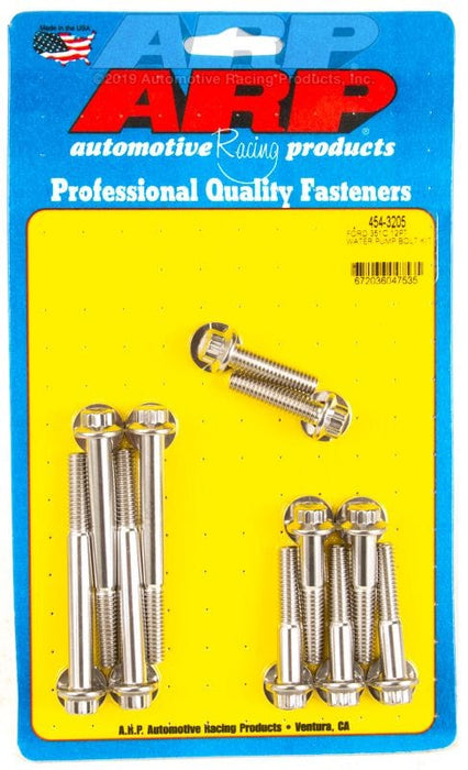 ARP Suit Ford 302-351C 12-Point Stainless Steel Water Pump Bolt Kit AR454-3205 Autofit