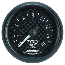 Auto Meter 2-1/16", Black carbon Fiber Dial, Full Sweep Electrical, 0-1600°F GT Series Pyrometer Gauge AU8044 Autofit
