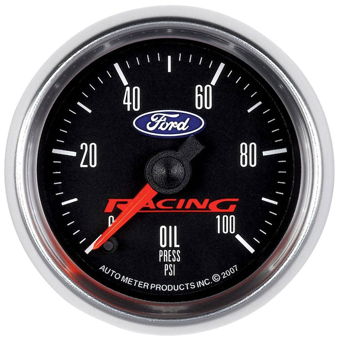 Auto Meter 2-1/16", Black Dial, Full Sweep Electric, 0-100 psi Ford Racing Oil Pressure Gauge AU880085 Autofit