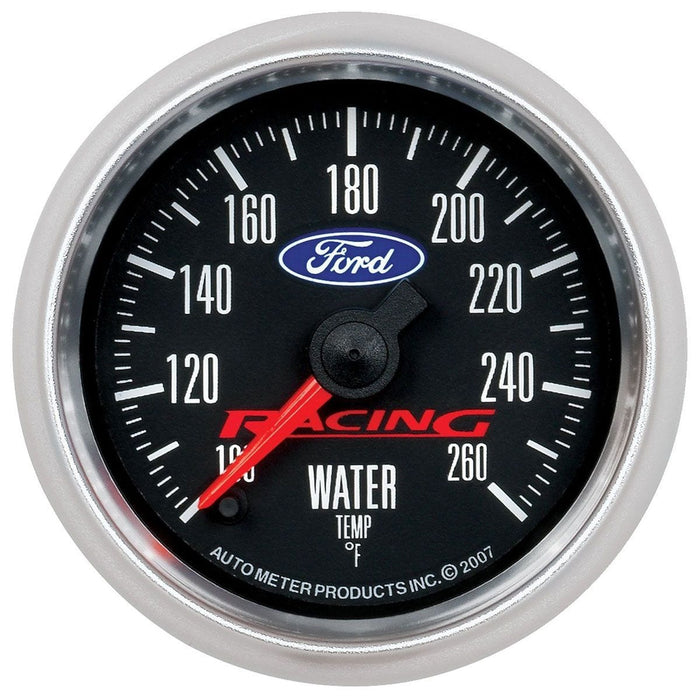 Auto Meter 2-1/16", Black Dial, Full Sweep Electric, 100-260°F Ford Racing Water Temperature Gauge AU880086 Autofit